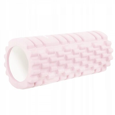 Массажный ролик (валик, роллер) Springos 33 x 14 см FR0022 Light Pink розовый