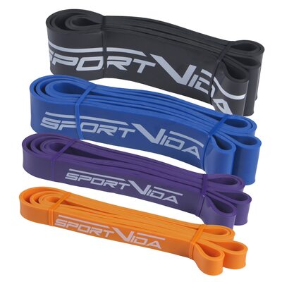 Резинка для підтягування (силова стрічка) SportVida Power Band 4 шт 12-46 кг SV-HK004-5678