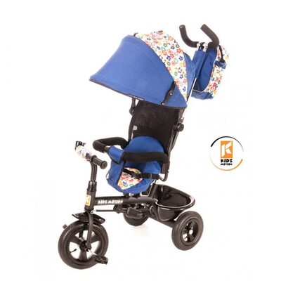 Детский велосипед трехколесный с ручкой KidzMotion Tobi Venture BLUE