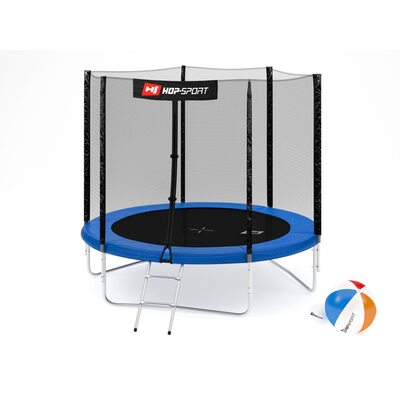 Батут дитячий Hop-Sport 8ft (244cm) blue із зовнішньою сіткою