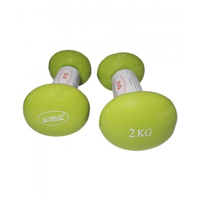 Гантели для фитнеса 2 х 2 кг LiveUp VINYL DUMBBELL EGG HEAD-2*2KG LS2001-2