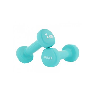 Гантели для фитнеса виниловые 4FIZJO 2 x 1 кг 4FJ0197