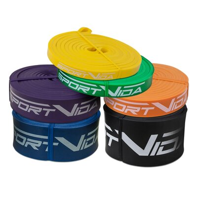 Резинка для підтягування (силова стрічка) SportVida Power Band 6 шт 0-46 кг SV-HK004-345678