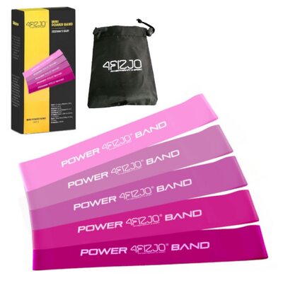 Гумка для фітнесу та спорту (стрічка-еспандер) 4FIZJO Mini Power Band 5 шт 1-20 кг 4FJ0186