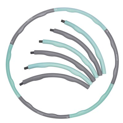 Хулахуп обруч для похудения массажный SportVida 100 см 1.2 кг SV-HK0337 Grey/Sky Blue
