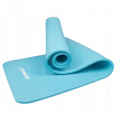 Коврик (мат) для йоги и фитнеса Springos NBR 1 см YG0033 Sky Blue