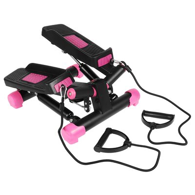 Степпер поворотный с эспандерами SportVida SV-HK0360 Black/Pink
