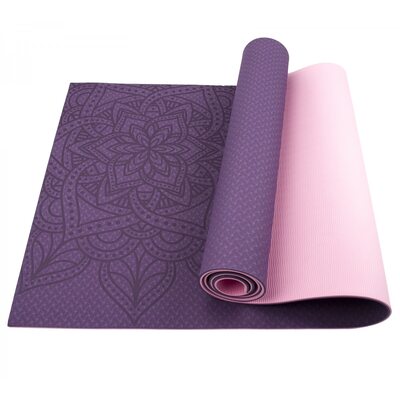 Коврик (мат) для йоги и фитнеса Sportcraft TPE 6 мм ES0029 Plum/Pink