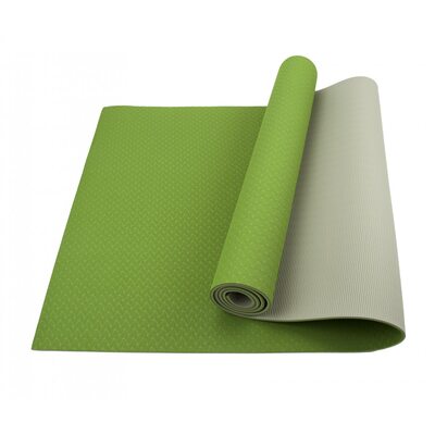 Коврик (мат) для йоги и фитнеса Sportcraft TPE 6 мм ES0022 Green/Grey