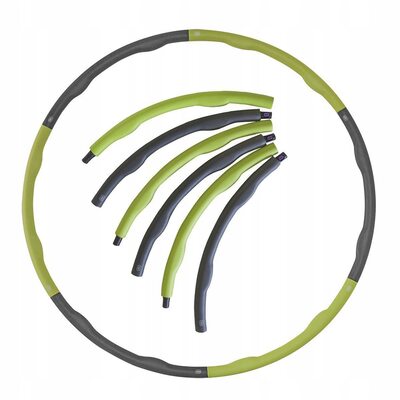 Хулахуп обруч для похудения массажный SportVida 100 см 1.2 кг SV-HK0153 Grey/Green