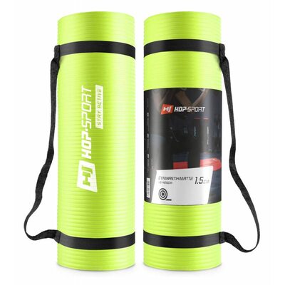 Коврик для фитнеса и йоги Hop-Sport HS-N015GM 1,5 см салатовый