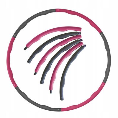 Хулахуп обруч для похудения массажный SportVida 100 см 1.2 кг SV-HK0156-2 Grey/Pink
