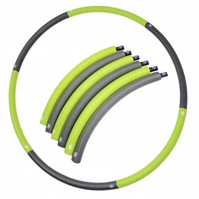 Хулахуп обруч для похудения массажный 90 см 0,7 кг SportVida SV-HK0214 Grey/Green