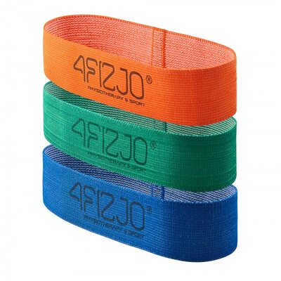 Резинка для фитнеса и спорта тканевая 4FIZJO Flex Band 3 шт 1-15 кг 4FJ0126