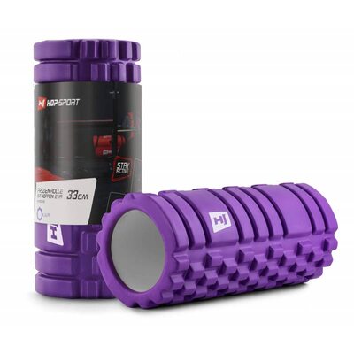 Массажный ролик (валик, роллер) EVA 33 см фиолетовый