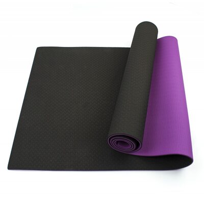 Коврик (мат) для йоги и фитнеса Sportcraft TPE 6 мм ES0020 Black/Violet