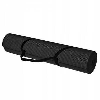 Коврик (мат) для йоги Springos PVC 4 мм YG0007 Black