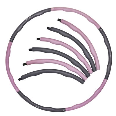 Хулахуп обруч массажный Hula Hoop SportVida 100 см 1.2 кг SV-HK0338 Grey/Pink