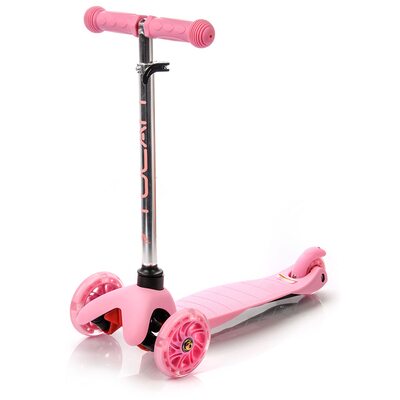 Детский самокат трехколесный Meteor Tucan Led/pink