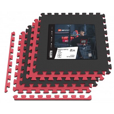 Мат-пазл Hop-Sport EVA 2cm HS-A020PM - 4 частини червоно-чорний