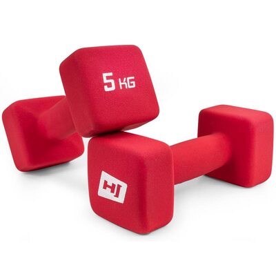 Гантели для фитнеса неопреновые квадратные 2 х 5 кг Hop-Sport HS-V050DS