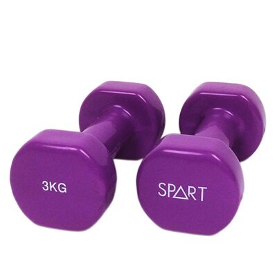 Гантели виниловые 2 х 3 кг SPART DB2113-3Purple