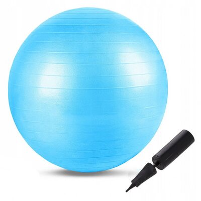 Мяч для фитнеса (фитбол) Springos 55 см Anti-Burst FB0001 Sky Blue