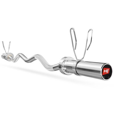 Гриф олімпійський W-подібний Hop-Sport 120 см (50мм) 2021