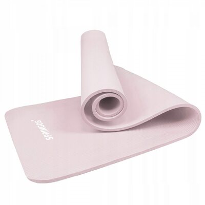 Коврик (мат) для йоги и фитнеса Springos NBR 1 см YG0039 Pink