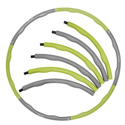 Хулахуп обруч для похудения массажный SportVida 100 см 1.2 кг SV-HK0339 Grey/Green