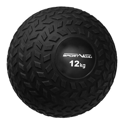 Слэмбол (медбол) для кроссфита SportVida Slam Ball 12 кг SV-HK0368 Black