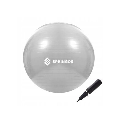 Мяч для фитнеса (фитбол) Springos 75 см Anti-Burst FB0008 Grey
