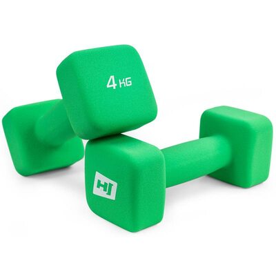 Гантели для фитнеса неопреновые квадратные 2 х 4 кг Hop-Sport HS-V040DS