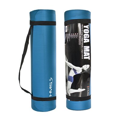Коврик для фитнеса и йоги HMS YM03 NBR 1 cм Blue