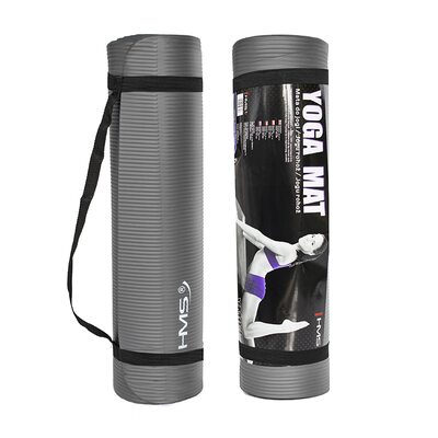 Коврик для фитнеса и йоги HMS YM03 NBR 1 cм Grey