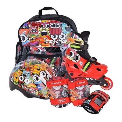 Роликовые коньки раздвижные (комплект) TEMPISH MONSTER Baby skate розов/34-37