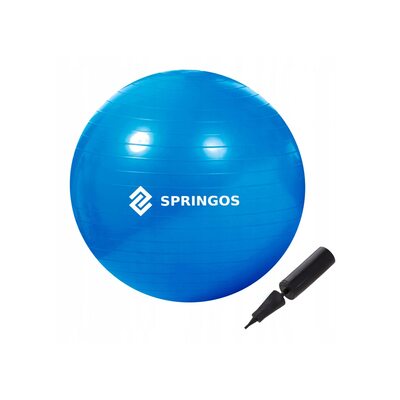Мяч для фитнеса (фитбол) Springos 85 см Anti-Burst FB0009 Blue